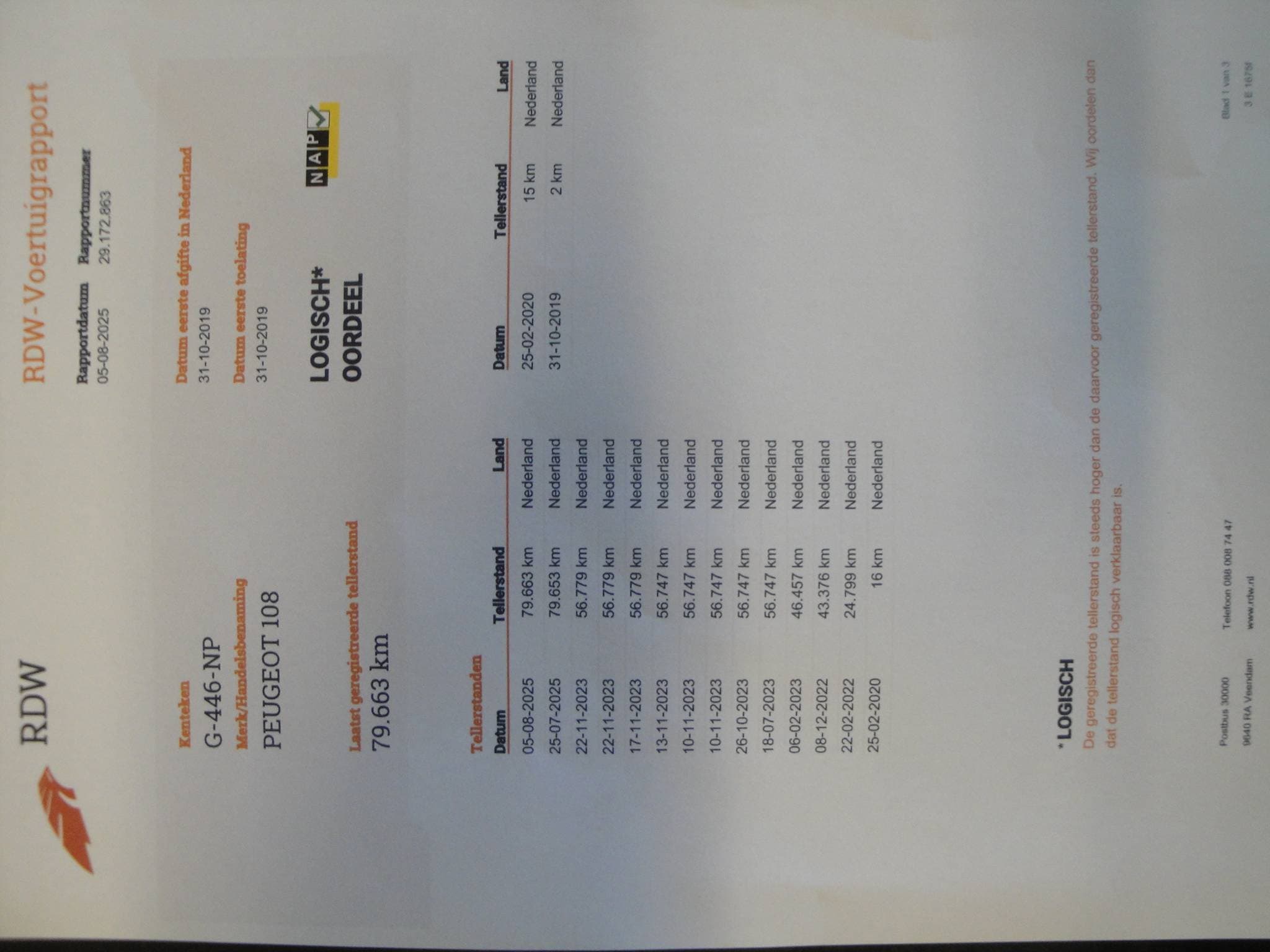 Peugeot 108 1.0 VTi 5-Drs. (10-2019) incl. Audio, Airco, etc. - Thumbnail 1